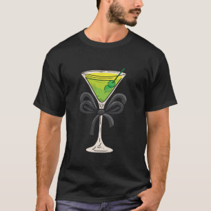 Martini Margarita Coquette Bow Cocktail Glass Bart T-Shirt