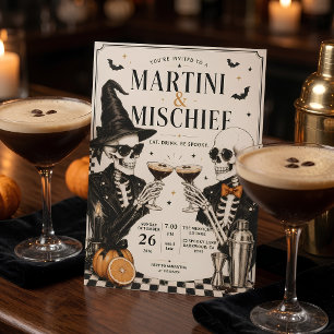 Martini & Mischief Halloween Cocktail Party Holiday Card