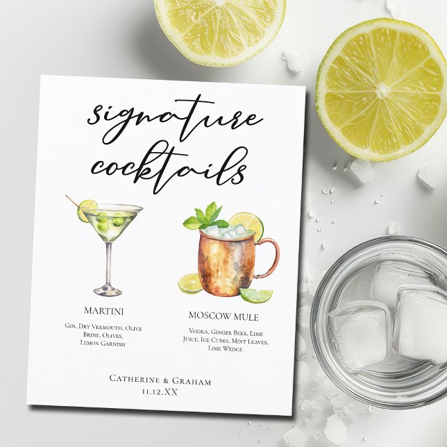 Martini Moscow Mule Signature Cocktails Menu (Creator Uploaded)