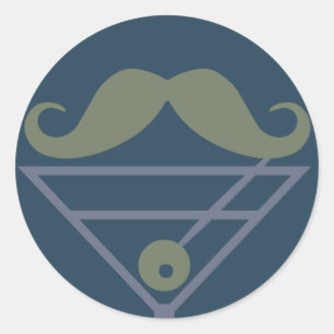 Martini Moustache custom stickers