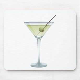 Martini On White Mouse Mat