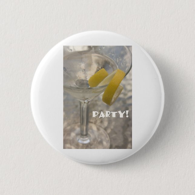 MARTINI PARTY! 6 CM ROUND BADGE (Front)