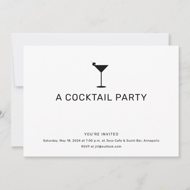 Martini Party Invitation (Front)