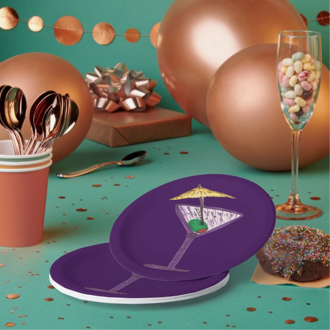 Martini Party Paper Plate (Multi)