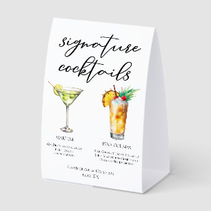 Martini Piña Colada Signature Cocktails Menu