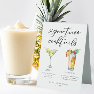 Martini Piña Colada Signature Cocktails Menu