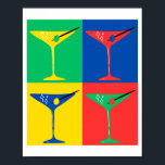 Martini Pop Art Vibes Poster<br><div class="desc">Elevate your space with this vibrant Martini Pop Art poster! Featuring a bold and colourful design, this artwork brings a modern twist to the classic martini glass. Perfect for adding a splash of fun and sophistication to your home bar, kitchen, or lounge area. The lively colours and dynamic composition make...</div>