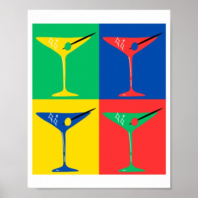 Martini Pop Art Vibes Poster (Front)
