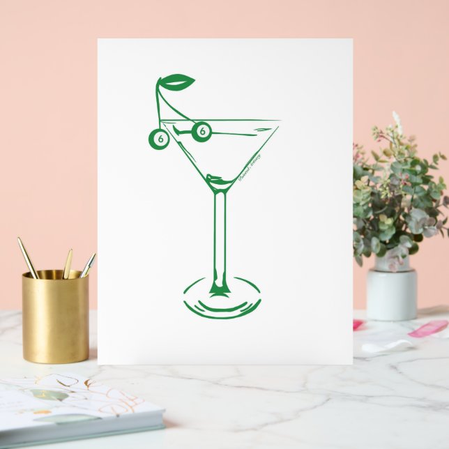 Martini Poster Print (Wedding)