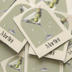 Martini Print Bar Decor Cocktail Poster