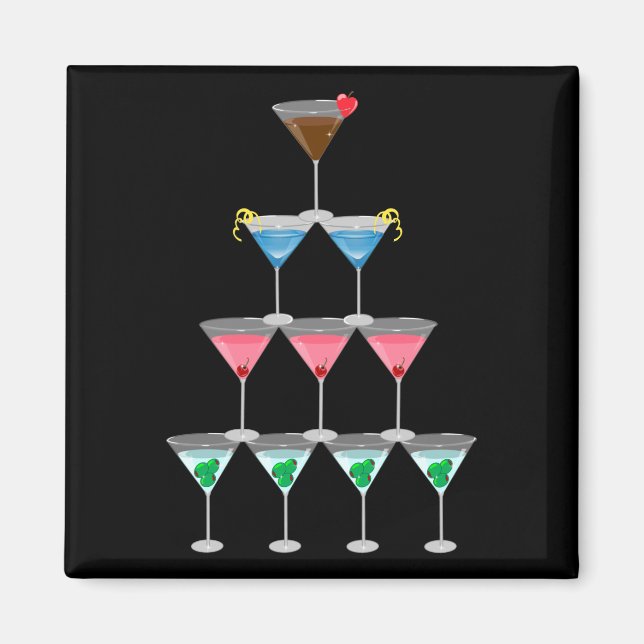 Martini Pyramid Magnet (Front)