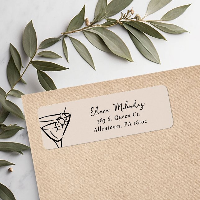 Martini Return Address Labels (Creator Uploaded)