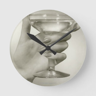Martini Round Clock