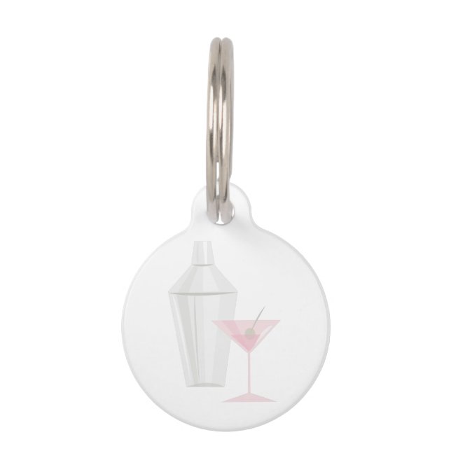 Martini Shaker Pet Tag (Front)