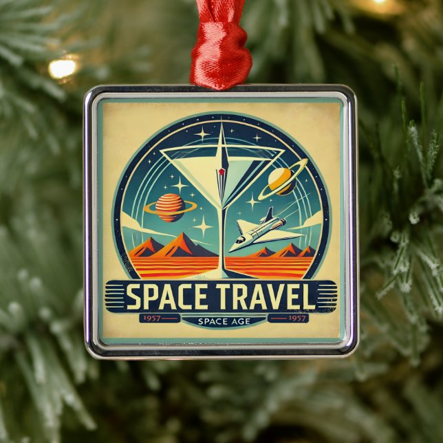 Martini Space Travel 1957 New Worlds Logo Metal Tree Decoration (Tree)