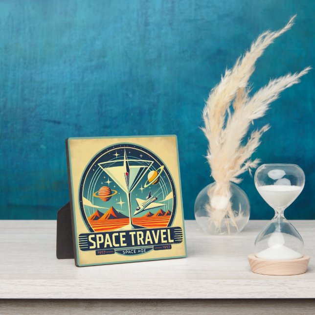 Martini Space Travel 1957 New Worlds Logo Plaque (Insitu)