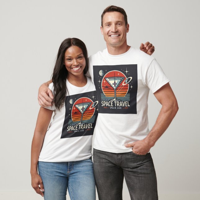 Martini Space Travel 1957 Space Age Logo T-Shirt (Unisex)