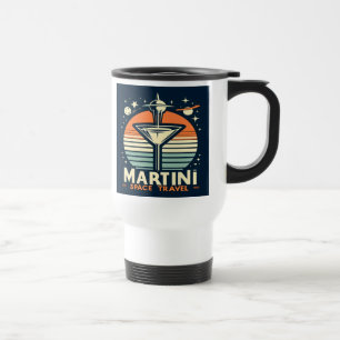 Martini Space Travel Lift Off Logo Travel Mug