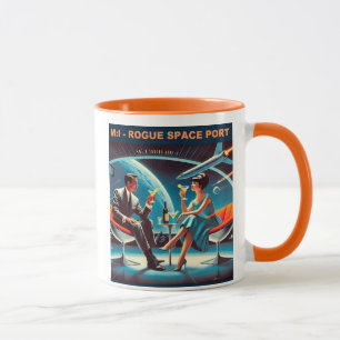 Martini Space Travel Poster Rogue Space Port Mug