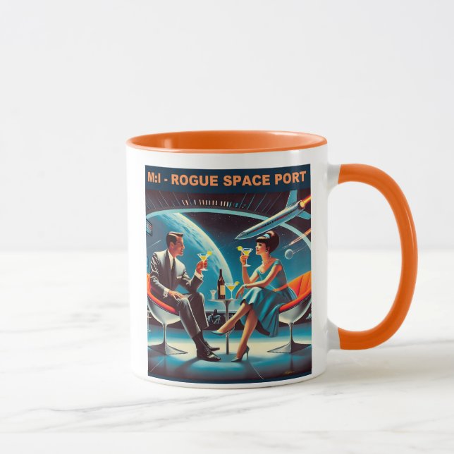 Martini Space Travel Poster Rogue Space Port Mug (Right)