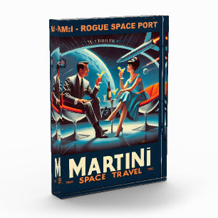Martini Space Travel Poster Rogue Space Port Photo Block