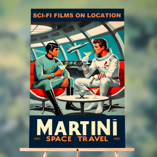 Martini Space Travel Poster Sci-Fi Films In Space (Neutral)