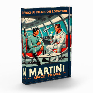Martini Space Travel Poster Sci-Fi Films In Space Photo Block