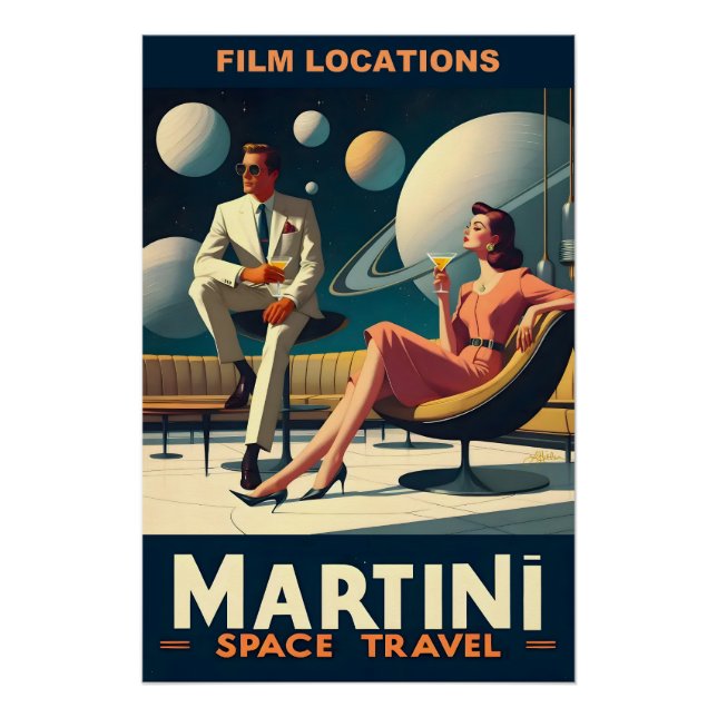 Martini Space Travel Posters Film Locations (Front)