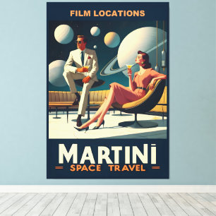 Martini Space Travel Posters Film Locations Canvas Print