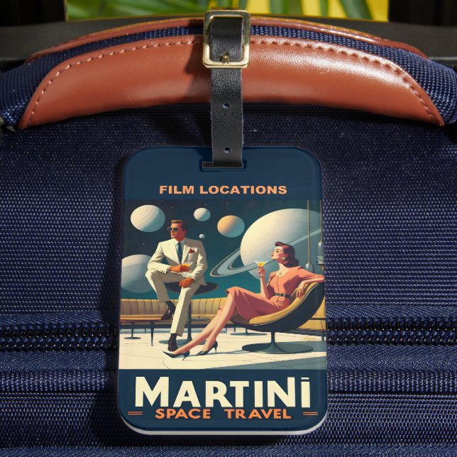 Martini Space Travel Posters Film Locations Luggage Tag (Front Insitu 2)