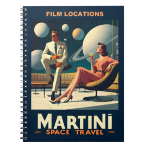 Martini Space Travel Posters Film Locations Notebook