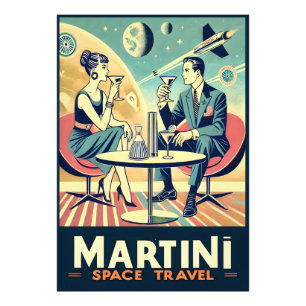 Martini Space Travel Posters Flight Crew
