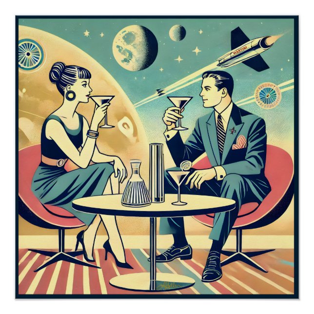 Martini Space Travel Posters Flight Crew (Front)