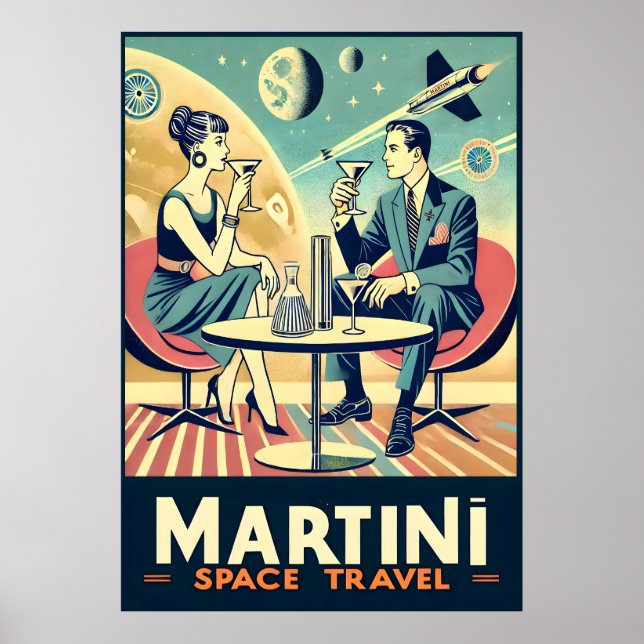 Martini Space Travel Posters Flight Crew (Front)