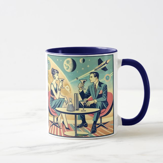 Martini Space Travel Posters Flight Crew Mug (Right)