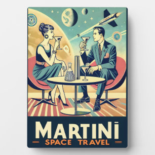 Martini Space Travel Posters Flight Crew Plaque