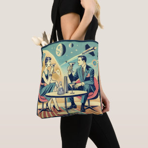 Martini Space Travel Posters Flight Crew Tote Bag
