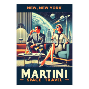 Martini Space Travel Posters New, New York