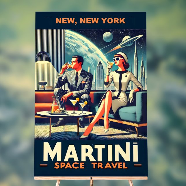 Martini Space Travel Posters New, New York (Neutral)