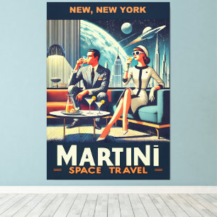 Martini Space Travel Posters New, New York Canvas Print