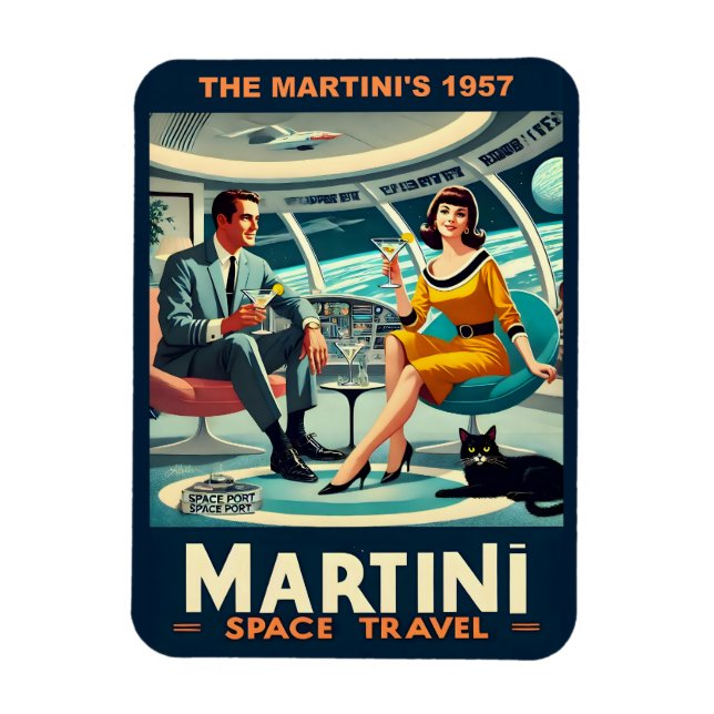 Martini Space Travel Posters The Martini's 1957 Magnet (Vertical)