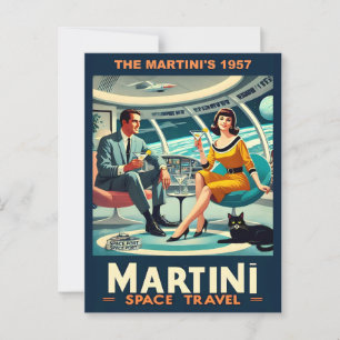 Martini Space Travel Posters The Martini's 1957 Postcard