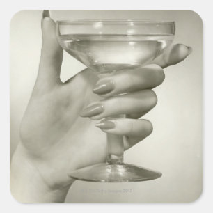 Martini Square Sticker