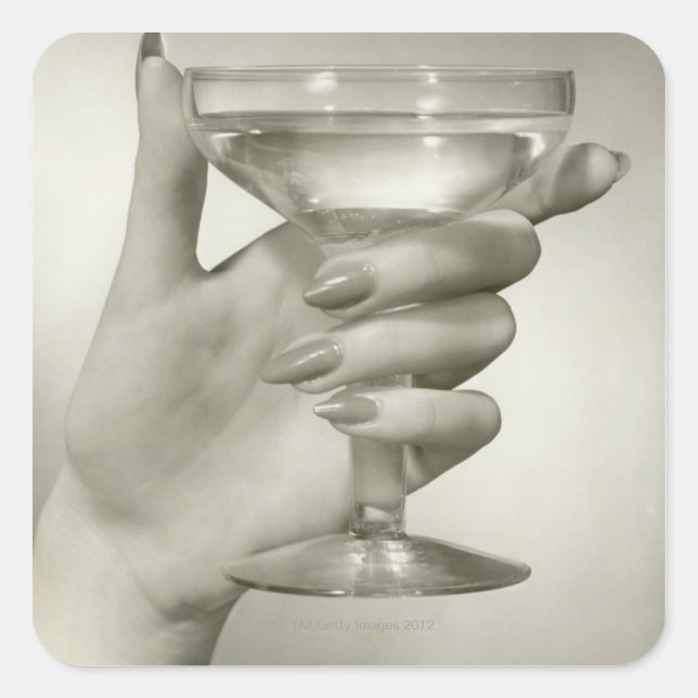 Martini Square Sticker (Front)