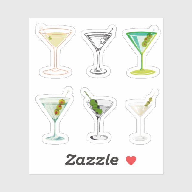 Martini Stickers (Sheet)