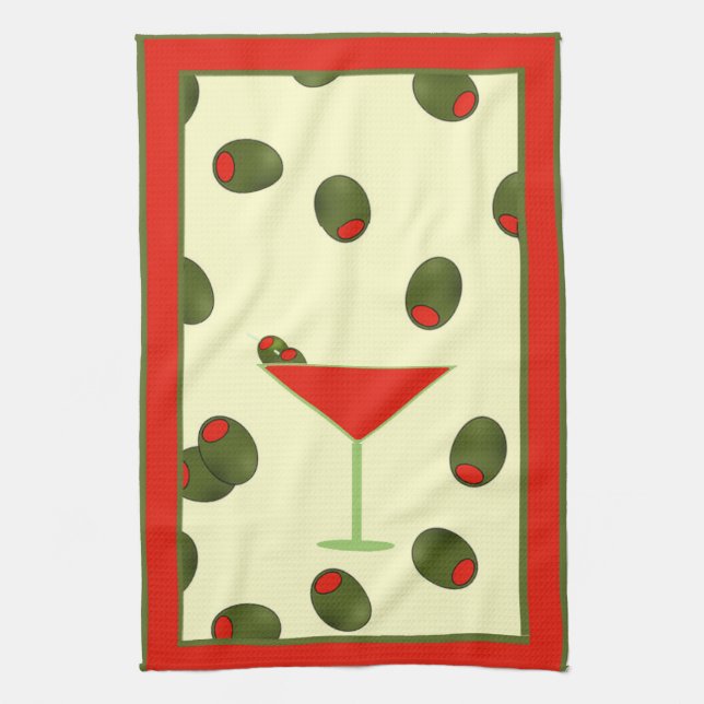 Martini Tea Towel (Vertical)