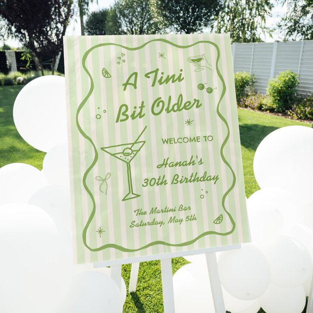 Martini theme Birthday Party Acrylic Sign (Creator Uploaded)