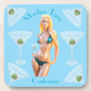 Martini time Bikini Babe Thunder_Cove  Coaster