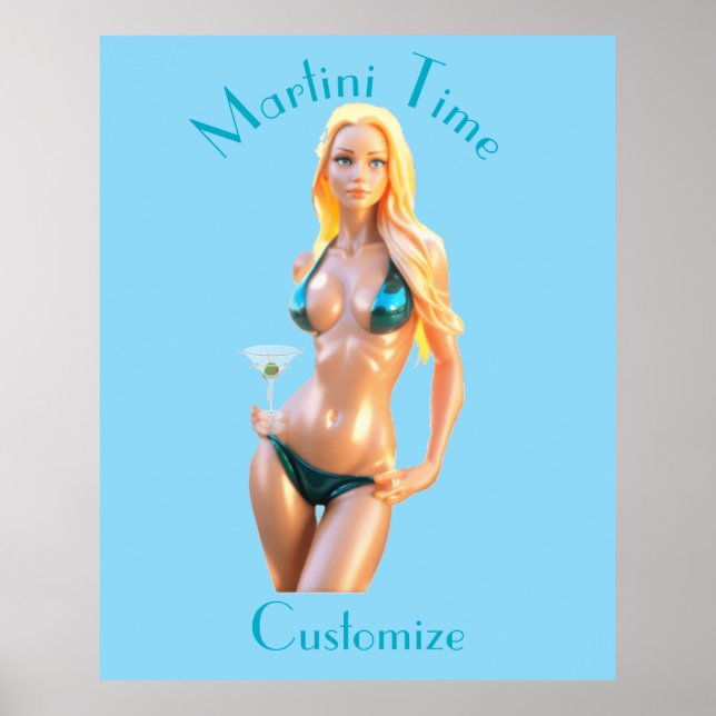 Martini time Bikini Babe Thunder_Cove  Poster (Front)