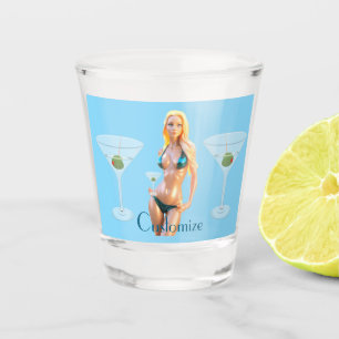 Martini time Bikini Babe Thunder_Cove  Shot Glass